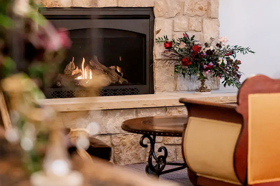 Fireplace at Casa Sagrada